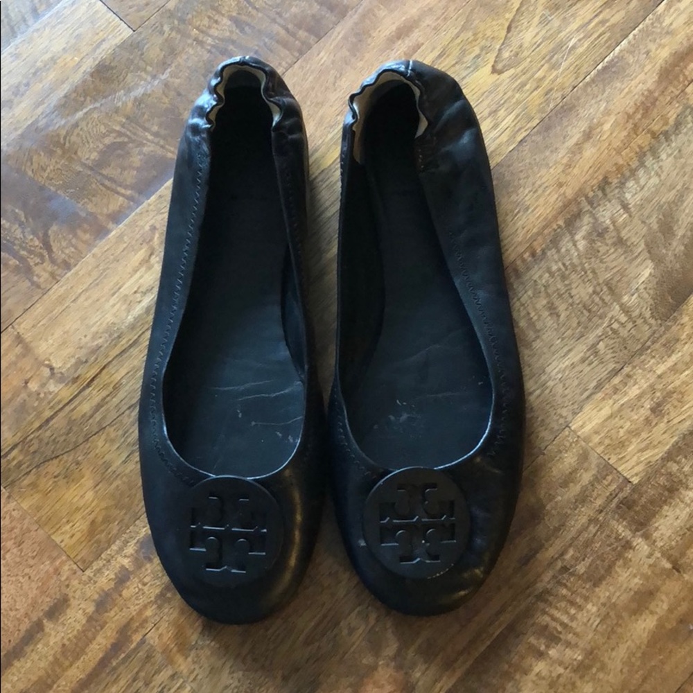 Tory Burch Black Ballet Flats size 8.5